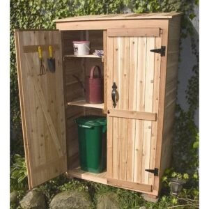 4 ft. W x 2 ft. D Garden Chalet Cedar Wood Tool Shed - Image 3
