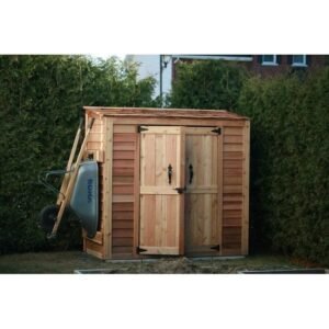 6 ft. W x 3 ft. D Grand Garden Chalet Cedar Wood Tool Shed - Image 7