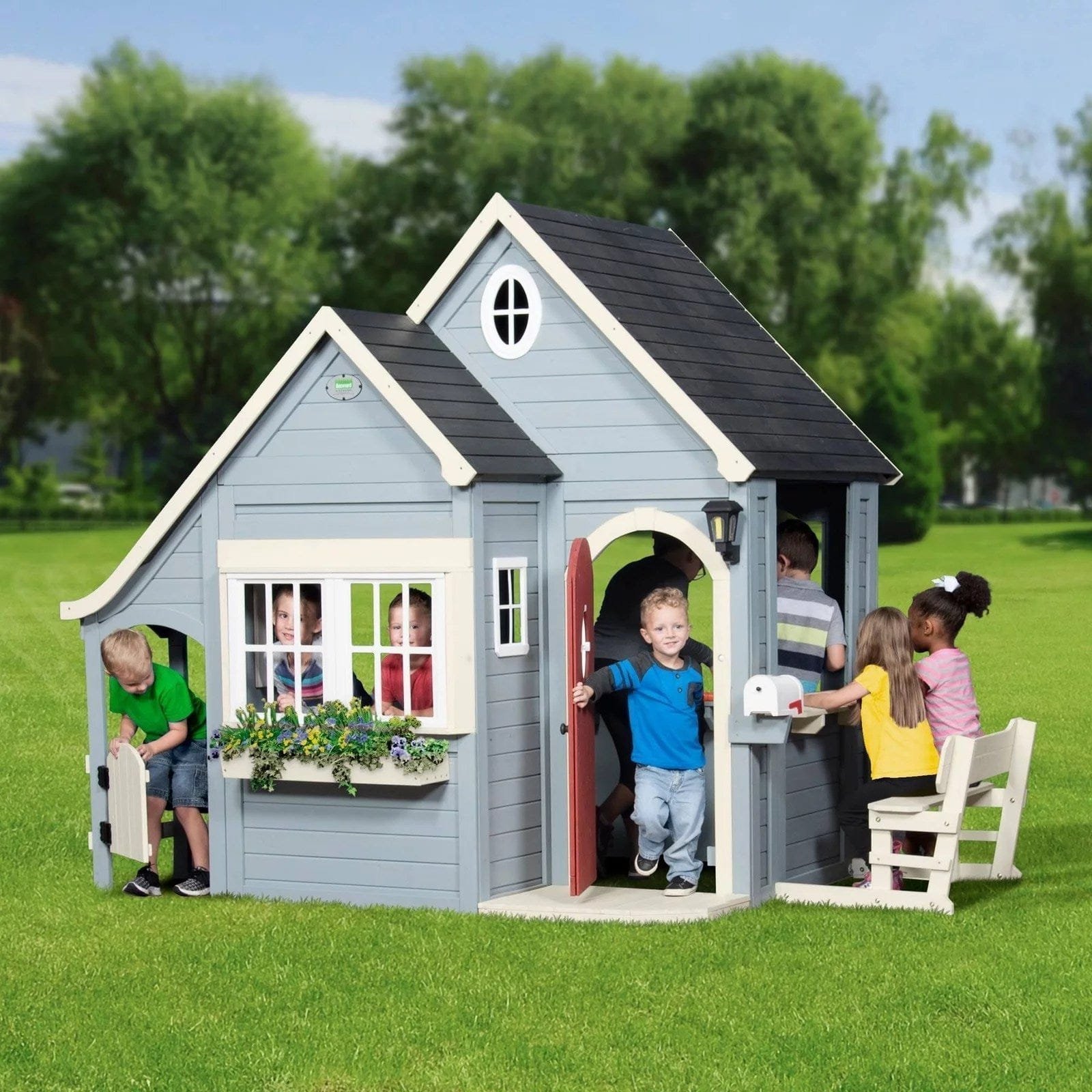 img-800.jpg Backyard Discovery Spring Cottage Playhouse - Image 1